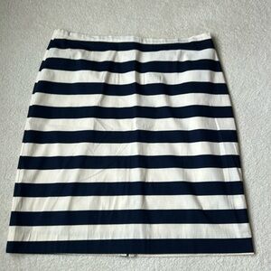 Downeast xl navy and ivory stripe pencil skirt